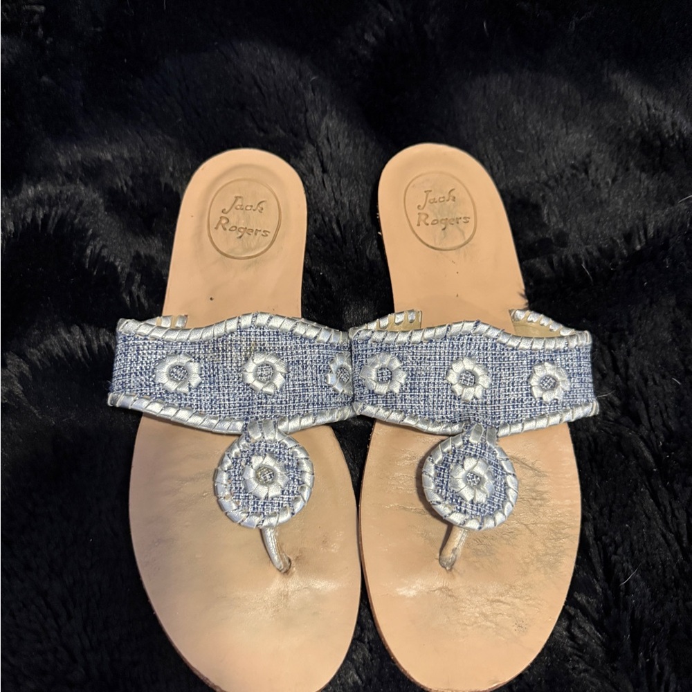 Jack Rogers Women's Sandals in Blue and Cream